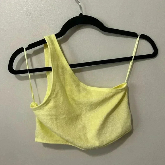 NWOT ZARA Terrycloth Asymmetrical Top L - Picture 6 of 8